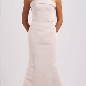 Amsale Jaylin Faille Navy Blue Bridesmaid Dresses